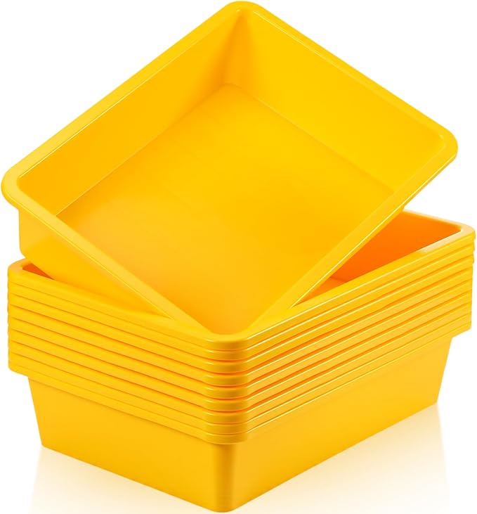 Hoteam 10 Pcs Flat Storage Organizer Tray Bin Paper Tray by Hoteam