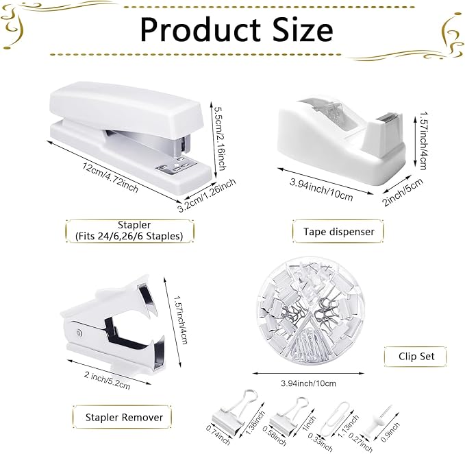 Office Supplies, Stapler and Tape Dispenser Set - Image 5