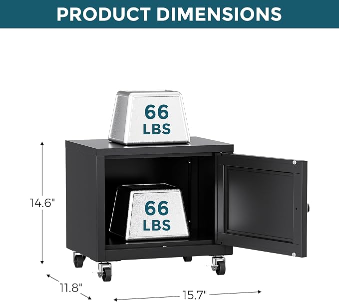 Small Printer Stand with Storage, Home Office Printer Table - Image 4