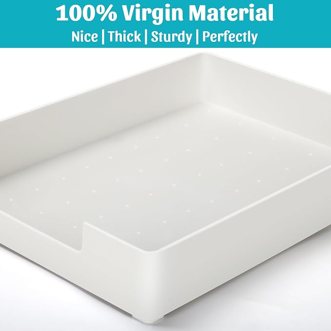 Letter-Size Tray Desk Letter Tray Paper Tray, Sturdy Heavy-Duty Plastic Printer - Image 7