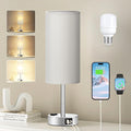 Fenmzee Light Grey Table Lamp for Nightstand by Fenmzeelighting