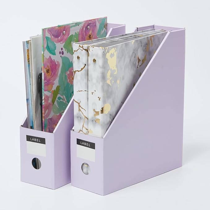 Y YOMA Cardboard File Magazine Holder, Pastel Color, 12 Pack Desktop Binder - Image 6