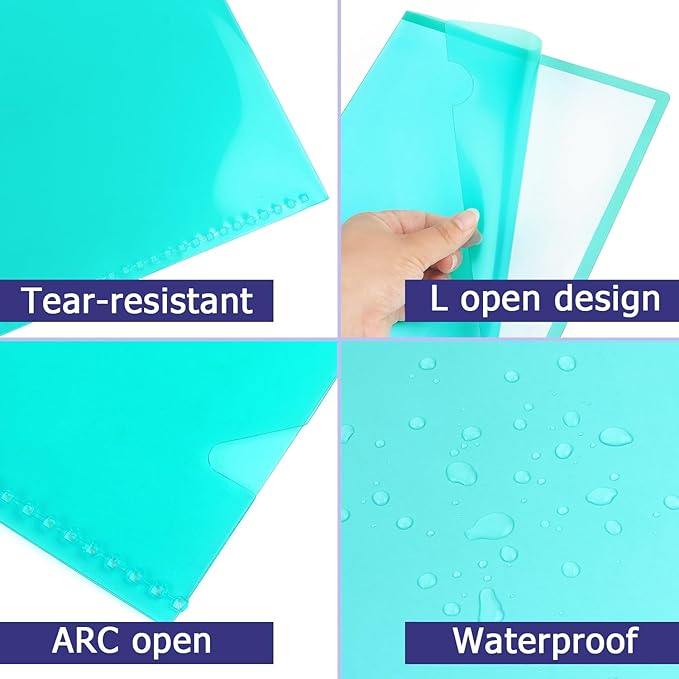 Tamaki 16 Pack Clear Plastic Folders Sleeves - Image 4