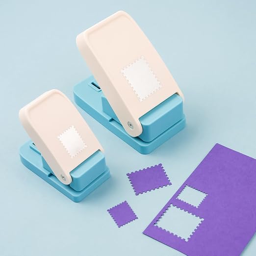 BAOFALI 2Pcs/Set Stamp Puncher 1.5x1.5inch &1x0.8inch Rectangular Postage Stamp - Image 5