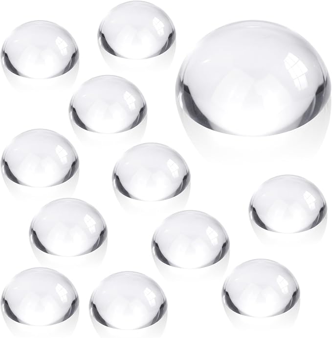 Briwooody 12 Pcs Crystal Dome Magnifier Paperweights Glass Paperweight Reading by Briwooody