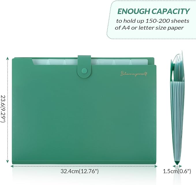 SKYDUE Expanding File Folder, Accordion File Organizer - Image 5