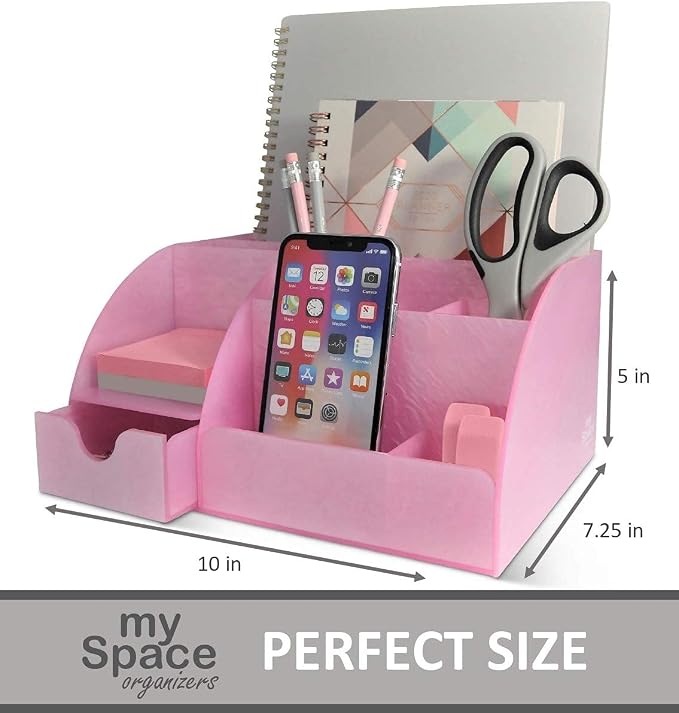 My Space Organizers Pink Desk Organizer Office, - Image 6