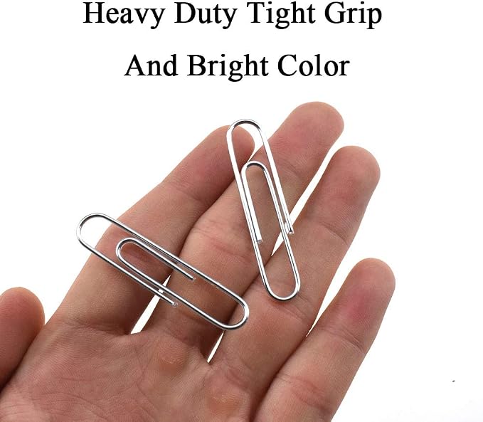 HAHIYO Paper Clips Large 2 inches Length Silver Paperclips Vinyl Coated Prevent - Image 5