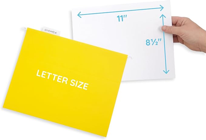 Hanging File Folders, Letter Size, Reinforced, 25 Pack | 25 Reinforced Hanging - Image 4