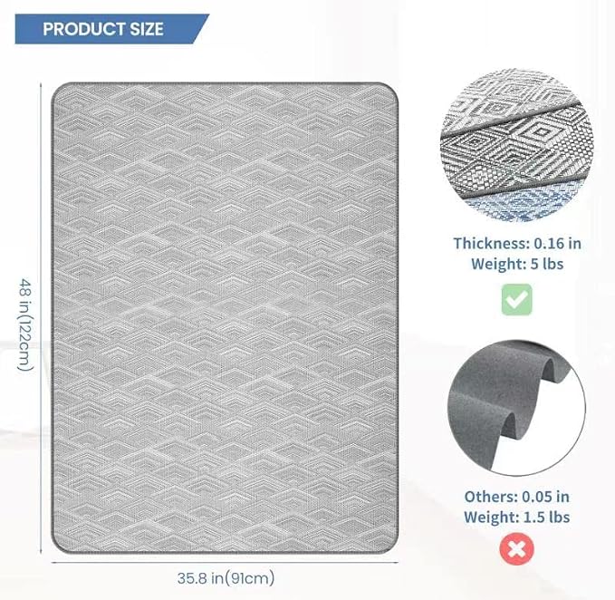 Chair Mat for Hardwood & Tile Floor, Anti Slip, Floor Protector for Home Office - Image 2