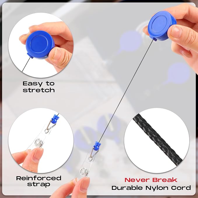 Zonon 50 Pcs Retractable Badge Holder Reels - Image 5