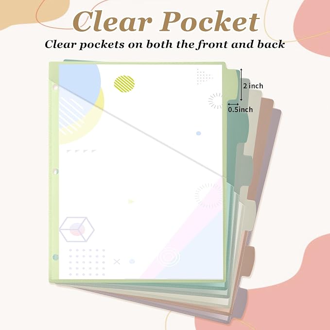 Epakh 12 Pcs Binder Dividers for 3 Rings Binders Index Dividers - Image 4