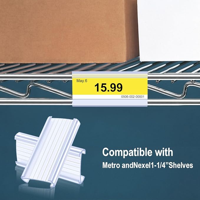 Lenink 30Pcs Wire Shelf Label Holders, Plastic Wire Rack Label Holder, - Image 5