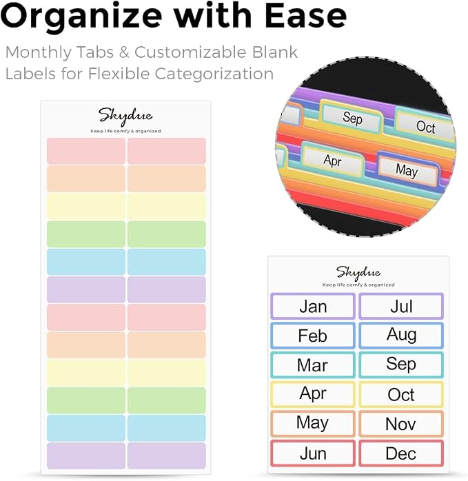 SKYDUE Accordion File Organizer, Expanding File Folder - Image 5
