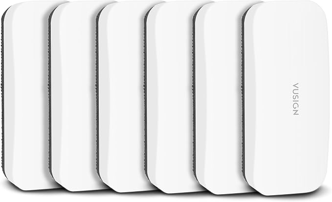 VUSIGN Dry Erase Eraser, Magnetic White Board Eraser- 6 Pack, Glass Whiteboard by VUSIGN