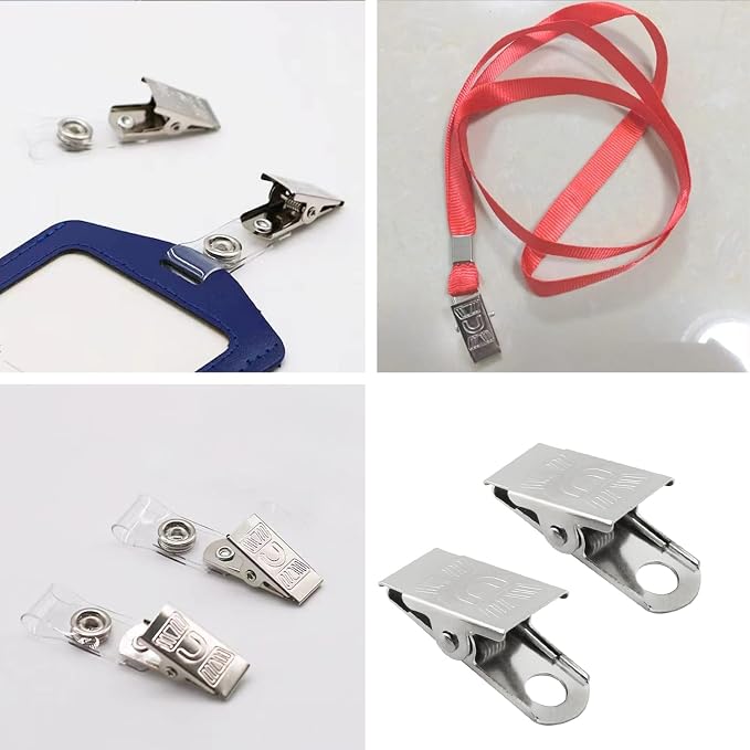 ID Badge Holder ZZLZX 30PCS Alligator Style Metal ID Clip Findings, Premium - Image 5