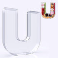 11" Acrylic Letter Charcuterie Box, Reusable Fillable Alphabet Number Shaped by RUFHVTY