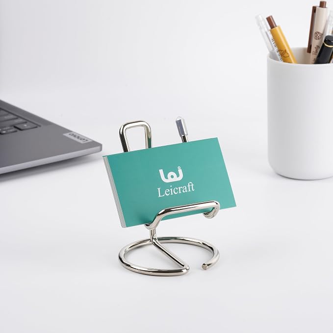 Business Card Holder for Desk, Cute Metal Card Organizers and Office Desk - Image 3