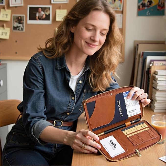 Multi-Functional RFID Passport Wallet, RFID Passport Holder - Image 8