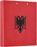 Europe Albanian Flag 3-Ring Binder, 1.5 Inch D-Ring Organizer Folder Clipboard by Unknown