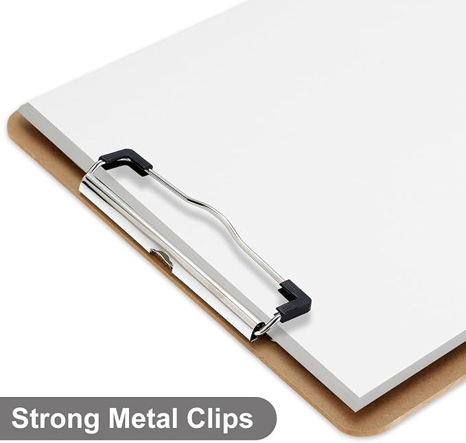 Wood Clipboard, Letter Size Hardboard Clip Board 8.5 x 11 | A4 Standard Size 9" - Image 3