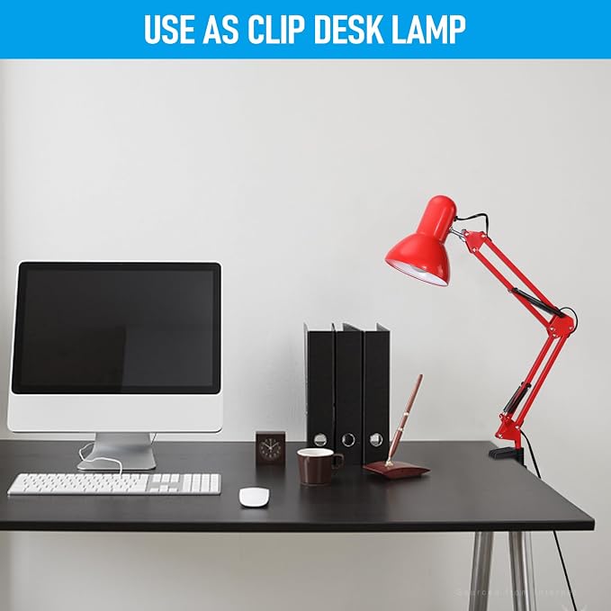 TORCHSTAR Metal Desk Lamp, Adjustable Swing Arm, - Image 4