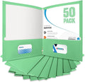 BIBRADAA® 50 Packs Green 2 Pocket Folders, Paper Folders by BIBRADAA