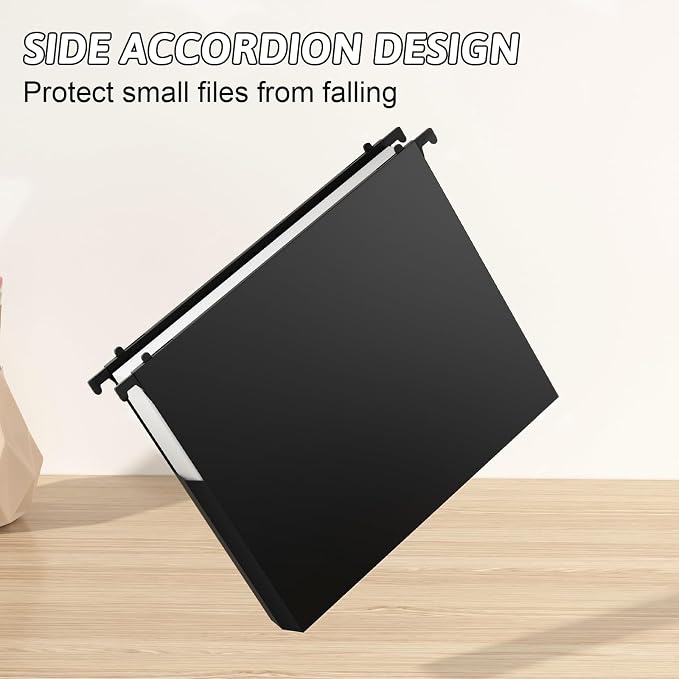 Plastic Extra Capacity Hanging File Folder Letter Size, 12 Pack Reinforced Hang - Image 5