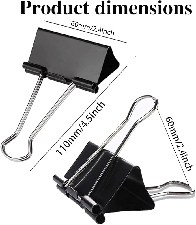Extra Large Binder Clips 2.4 Inch, Large Binder Clips Big Paper Clips Clamps - Image 4