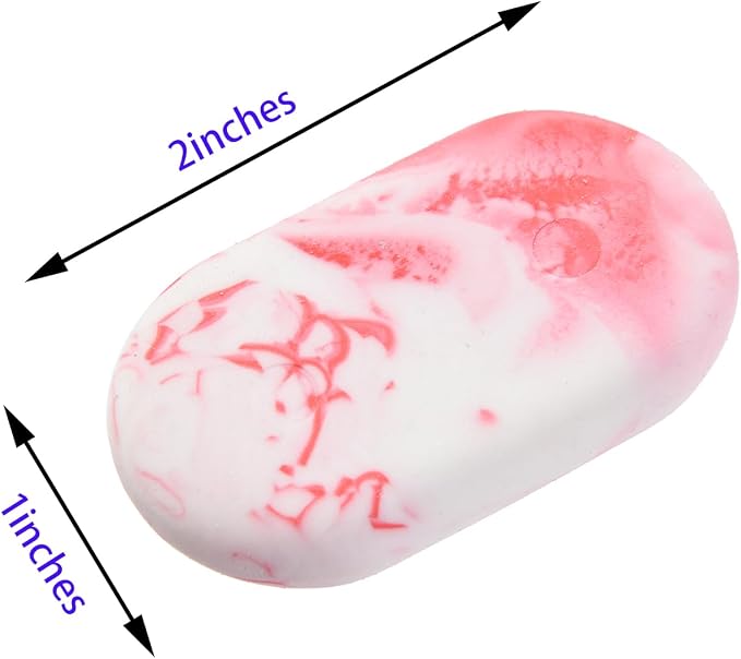 6PCS Cute Marble Erasers for Kids Bulk, Oval Fun for Classroom Back to School - Image 2