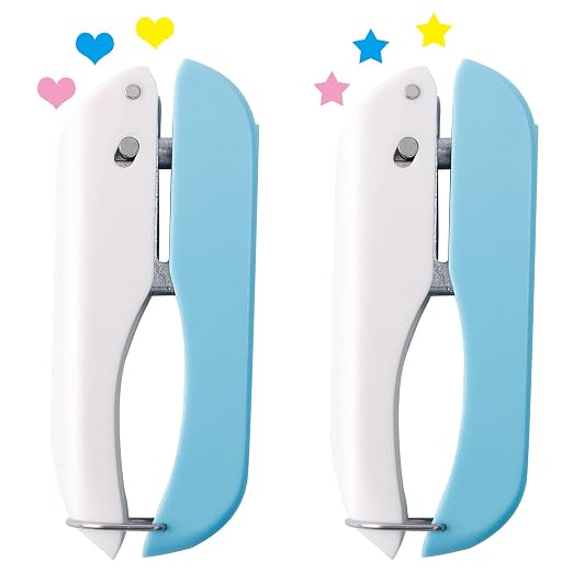 UCEC 2pcs Paper Hole Punch Shapes, Star Punch & Heart Single Holes Puncher | by UCEC