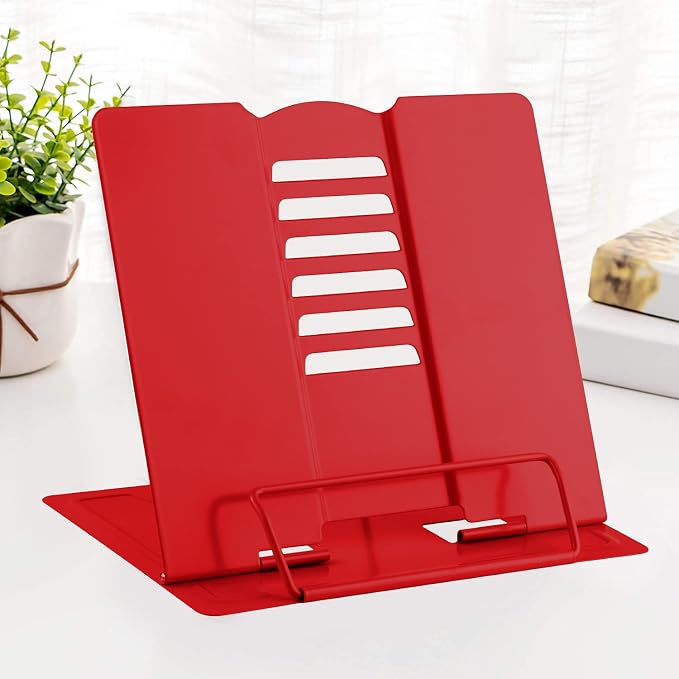 MSDADA Desk Book Stand Metal Reading Rest Book Holder Adjustable Cookbook by ColoryourlifewithMSDADA