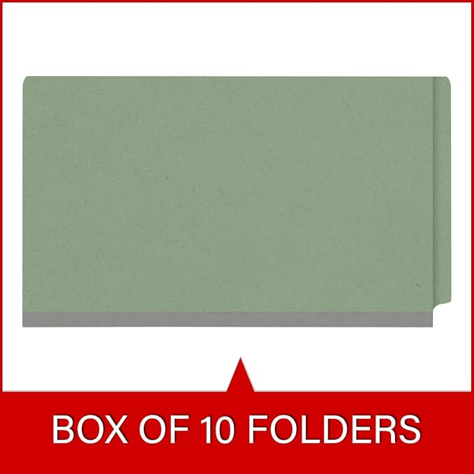 Ecom Folders End Tab Pressboard Classification Folders | Legal Size 25 Pt Stock - Image 6