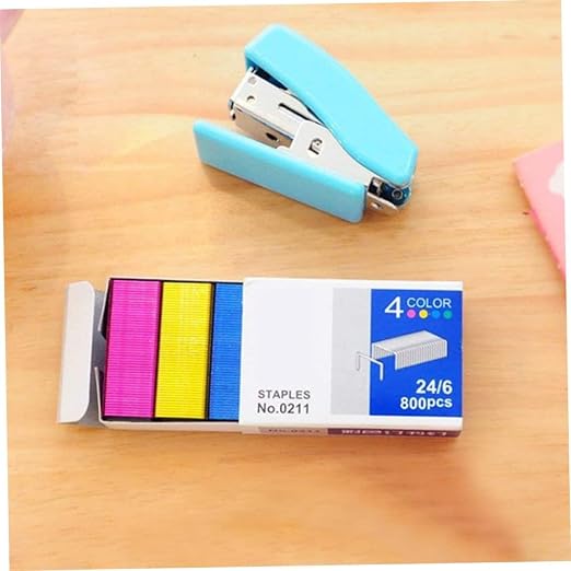 800Pcs Mini Color Staples DIY Shop Stapler Refills Standard Book Staple Mini - Image 5