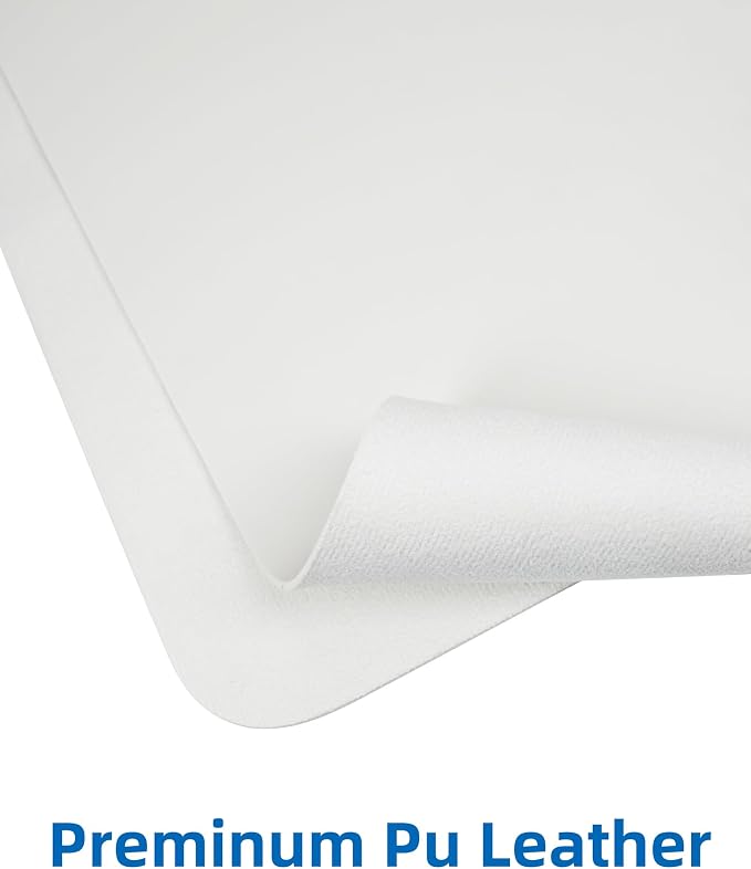 AFIING Leather Desk Pad Protector, Office Desk Mat, Non-Slip PU Leather Desk - Image 2