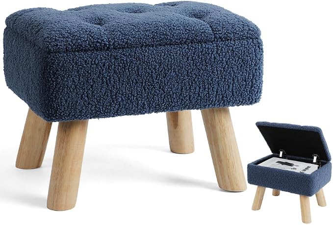 OGEMXU Storage Ottoman, Small Foot Stool Ottoman by OGEMXU