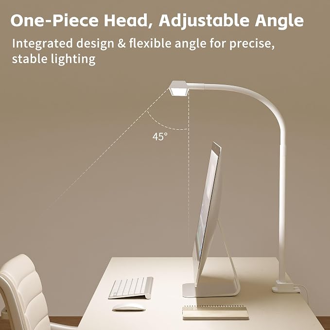 Desk Lamp with Clamp, LED Eye-Caring Clip on Desk Lights - Image 4