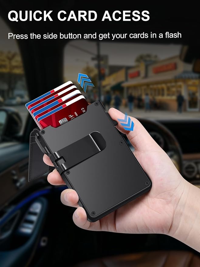 Wallet for Men RFID Blocking Wallet for 10-12 Cards Slim Bifold Minimalist - Image 2