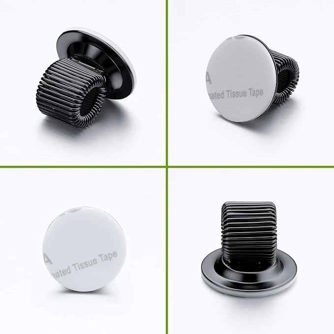 Outus 10 Pcs Black Pen Holder Clips Steel Pen Holder Self Adhesive Pencil - Image 3