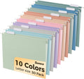 SUNEE Hanging File Folders, 50 Pack Letter Size Hanging File Folders by SUNEE
