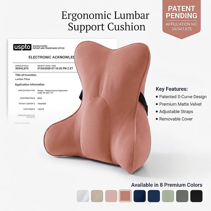 Lumbar Support Pillow for Office Chair, Recliner & Car Seat, Ergonomic Back - Image 9
