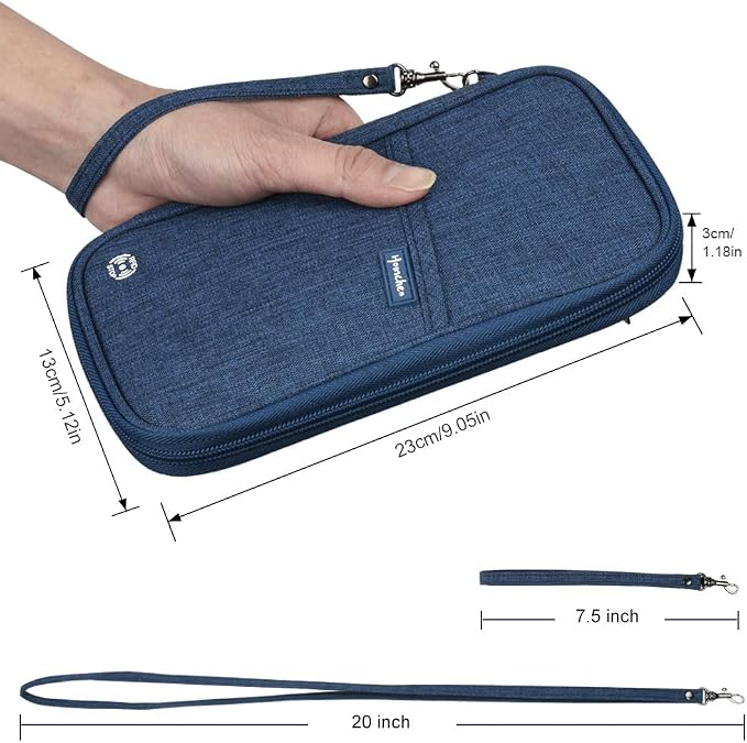 RFID Passport Wallet with Vaccine Card Slot, Family Travel Passport Holder - Image 2