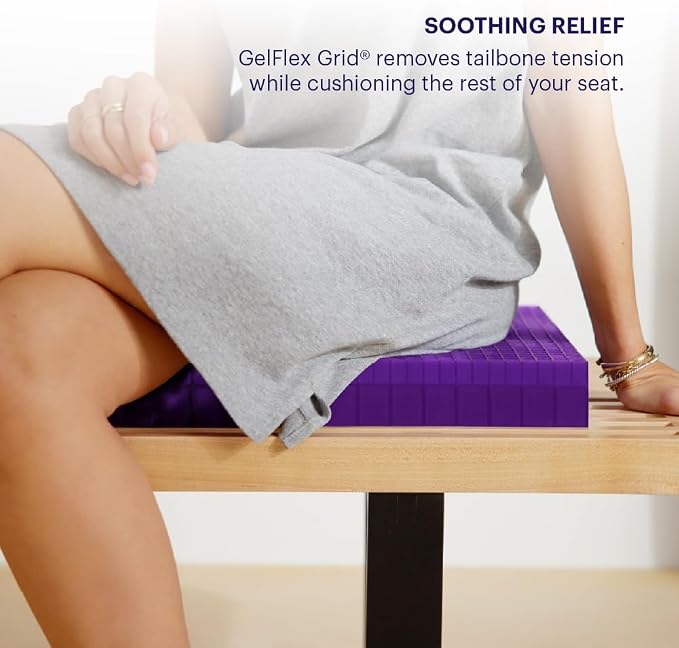 Purple Double Seat Cushion, Two-Sided Soft and Firm 2 Inch Gel Seat Cushion | - Image 5