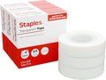 STAPLES Transparent Tape Refill, 3/4" x 36 yds., 3 Rolls – Clear Adhesive Tape by Staples