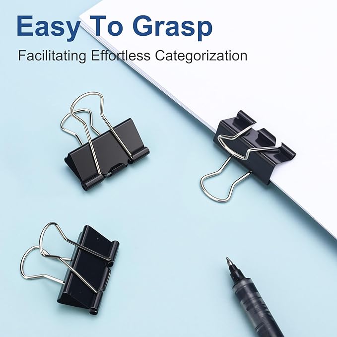 228 PCS Binder Clips Assorted Sizes, Extra Large Medium Small Mini and Micro - Image 8