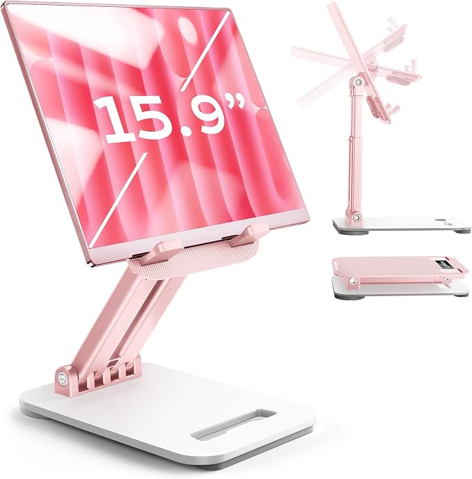 LISEN Tablet Stand for iPad Stand Holder Desk, Foldable eBook Readers Desk by Lisen