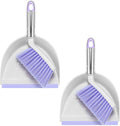 NACENA Mini Broom and Dustpan Set 2 Packs, Small Dust Pan and Brush Set by nacena