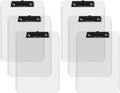 Pack of 6 Plastic Clipboards by DAVISGROUP