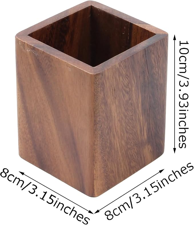 Walnut Wooden Pencil Holder Cup - Image 2