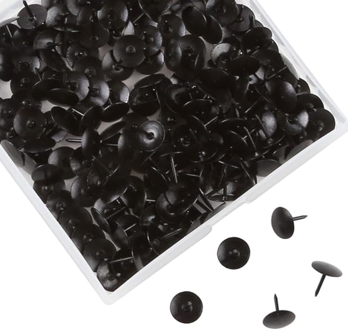 200PCS Thumb Tacks Flat Push Pins Wall Tacks Round Head Thumbtack by KAKULO
